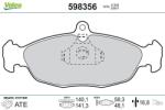 VALEO set placute frana, frana disc VALEO 598356 (598356)