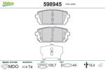 VALEO set placute frana, frana disc VALEO 598945 (598945)