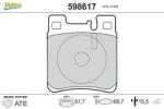 VALEO set placute frana, frana disc VALEO 598617 (598617)