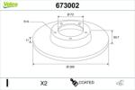 VALEO Disc frana VALEO COATED 673002 (673002)