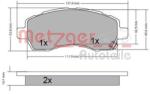 Metzger Autoteile set placute frana, frana disc METZGER AUTOTEILE 1170607 (1170607)