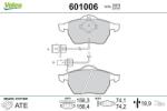 VALEO set placute frana, frana disc VALEO 601006 (601006)