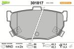 VALEO set placute frana, frana disc VALEO ESSENTIAL 301817 (301817)