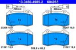 ATE set placute frana, frana disc ATE 13.0460-4985.2 (13.0460-4985.2)