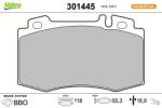 VALEO set placute frana, frana disc VALEO FIRST 301445 (301445)