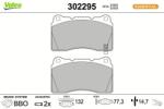 VALEO set placute frana, frana disc VALEO 302295 (302295)