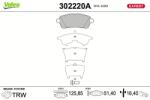 VALEO set placute frana, frana disc VALEO 302220A (302220A)