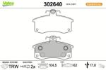 VALEO set placute frana, frana disc VALEO 302640 (302640)