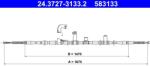 ATE Cablu, frana de parcare ATE 24.3727-3133.2 (24.3727-3133.2)