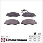 ZIMMERMANN set placute frana, frana disc ZIMMERMANN 25172.180. 1 (25172.180.1)