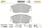 VALEO set placute frana, frana disc VALEO 302534 (302534)