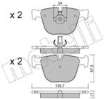 METELLI set placute frana, frana disc METELLI 22-0773-0 (22-0773-0)