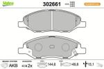 VALEO set placute frana, frana disc VALEO 302661 (302661)