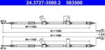 ATE Cablu, frana de parcare ATE 24.3727-3500.2 (24.3727-3500.2)