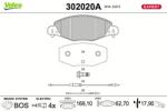 VALEO set placute frana, frana disc VALEO 302020A (302020A)