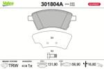 VALEO set placute frana, frana disc VALEO 301804A (301804A)