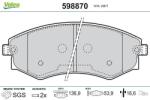 VALEO set placute frana, frana disc VALEO 598870 (598870)
