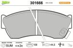VALEO set placute frana, frana disc VALEO FIRST 301666 (301666)