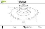 VALEO Disc frana VALEO 672528 (672528)