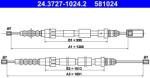 ATE Cablu, frana de parcare ATE 24.3727-1024.2 (24.3727-1024.2)