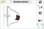 VALEO Mecanism actionare geam VALEO 852606 (852606)