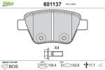 VALEO set placute frana, frana disc VALEO 601137 (601137)