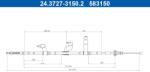 ATE Cablu, frana de parcare ATE 24.3727-3150.2 (24.3727-3150.2)