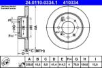 ATE Disc frana ATE 24.0110-0334.1 (24.0110-0334.1)