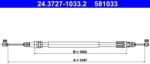 ATE Cablu, frana de parcare ATE 24.3727-1033.2 (24.3727-1033.2)