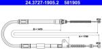 ATE Cablu, frana de parcare ATE 24.3727-1905.2 (24.3727-1905.2) - automobilus