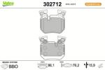 VALEO set placute frana, frana disc VALEO 302712 (302712)
