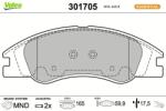 VALEO set placute frana, frana disc VALEO FIRST 301705 (301705)