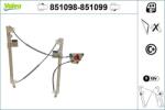 VALEO Mecanism actionare geam VALEO 851098 (851098)