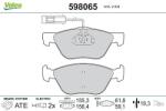 VALEO set placute frana, frana disc VALEO 598065 (598065)
