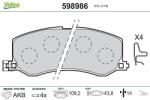 VALEO set placute frana, frana disc VALEO 598986 (598986)