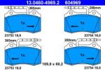 ATE set placute frana, frana disc ATE 13.0460-4969.2 (13.0460-4969.2)