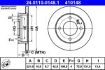ATE Disc frana ATE 24.0110-0148.1 (24.0110-0148.1)