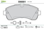 VALEO set placute frana, frana disc VALEO 598881 (598881)