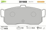 VALEO set placute frana, frana disc VALEO ESSENTIAL 301668 (301668)