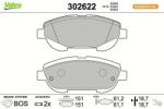 VALEO set placute frana, frana disc VALEO 302622 (302622)