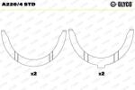 GLYCO Saiba distantier, arbore cotit GLYCO A220/4 STD (A220/4 STD)