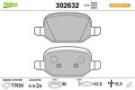 VALEO set placute frana, frana disc VALEO 302632 (302632)