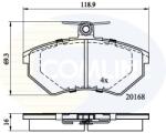 COMLINE set placute frana, frana disc COMLINE CBP0152 (CBP0152)
