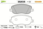 VALEO set placute frana, frana disc VALEO 302035 (302035)