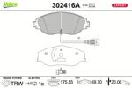 VALEO set placute frana, frana disc VALEO 302416A (302416A)
