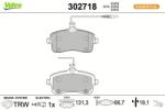 VALEO set placute frana, frana disc VALEO 302718 (302718)