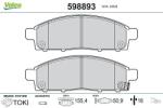 VALEO set placute frana, frana disc VALEO 598893 (598893)