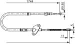 Bosch Cablu, frana de parcare BOSCH 1 987 477 122 (1 987 477 122)