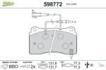 VALEO set placute frana, frana disc VALEO 598772 (598772)
