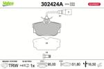 VALEO set placute frana, frana disc VALEO 302424A (302424A)